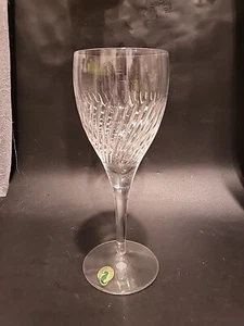 Waterford Crystal Carlow Wine Water Goblet 10oz. 8 3/4" Ireland Swirl Cut - Picture 1 of 7