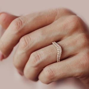 Certified Engagement Band Round Cut Diamond 1 Carat Lab created 14K Yellow Gold - Picture 1 of 9
