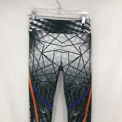 Leggings geométricos estampados con letras y líneas de cintura ancha pequeños 26x27 Foto 1 de 4