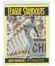 1990 FLEER BASEBALL LEAGUE STANDOUTS INSERT SINGLES #'S 1-6