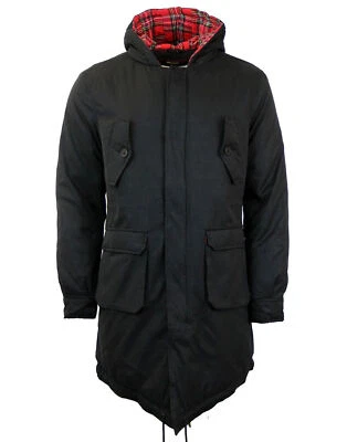 MENS MERC LONDON CLASSIC FISHTAIL PARKA JACKET STYLE NAME TOBIAS - NAVY BLUE - Image 1 of 2