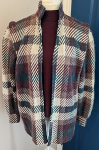 Set 2 pezzi maglione e giacca a quadri St John 100% angora vintage anni 80 taglia 6 - Foto 1 di 16