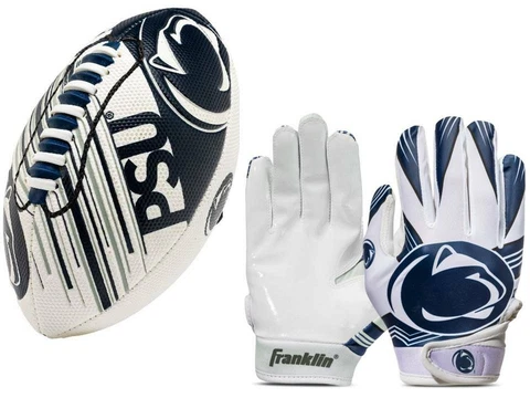 Penn State Nittany Lion Kids NCAA Spacelace Air Tech Mini Football & Gloves Cover