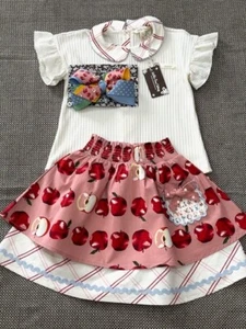 NWT Matilda Jane Heart to Heart Apple Set 3 pcs Size 6 years - Picture 1 of 19
