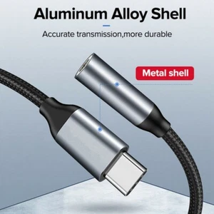 USB-C Type C to 3.5mm 1/8" Aux Audio Jack Active DAC Headphone Adapter Cable AUS - Zdjęcie 1 z 8