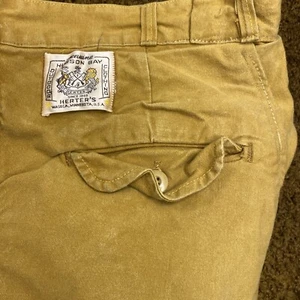 Vintage Herters Hudson Bay Field Pants Canvas Lined Mens 36x28 Hunting Tan USA - Picture 1 of 19