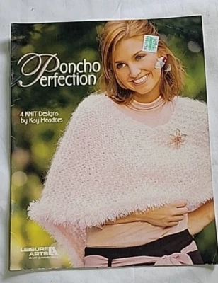 Poncho Perfection 4 Knit Designs by Kay Meadors  Leisure Arts #3976 - Image 1 of 4
