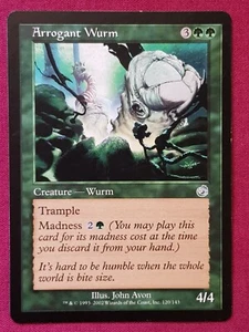 Magic The Gathering TORMENT ARROGANT WURM green card MTG - Bild 1 von 2