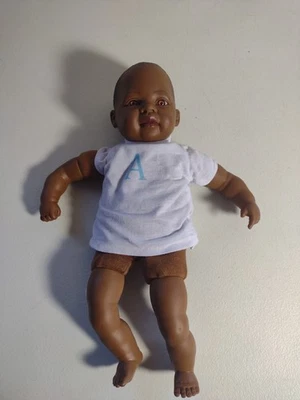 "Muñeca afroamericana Heidi Ott de 13"" hecha en Suiza pellets de tela de vinilo"  Foto 1 de 4