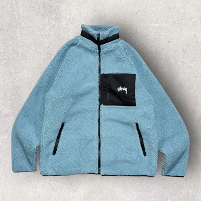 Stussy Sherpa Fleece Jacket Large - Image 1 of 4