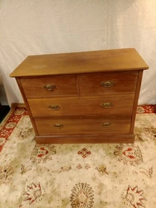 Satin Wood Chest Of Draws Edwardian Circa - Picture 1 of 8