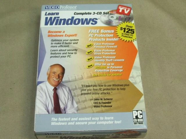 Video Professor Learn Windows XP 98 ME NOS from 2005 3 CD Set - Image 1 of 1