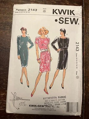 Kwik Sew 2143 Uncut Sewing Pattern, Misses' Dresses, Size 8-16 - Image 1 of 2