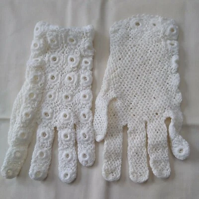 Guantes de encaje de colección 7" boda niña flor comunión (G43) Foto 1 de 4
