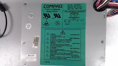 Compaq 184737-001 PS2021 Series  145W Power Supply PN: 184735-001, 184736-001 - Image 1 of 2