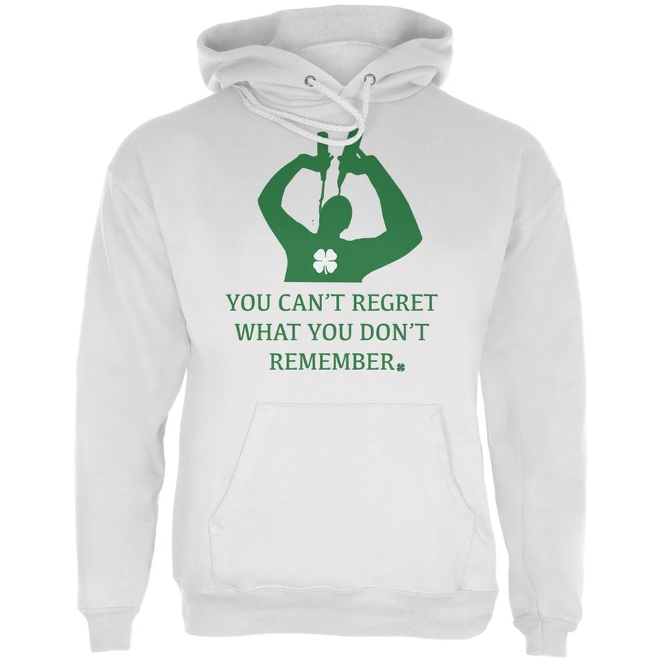 Can't Regret Día de San Patricio sudadera con capucha blanca para adultos Foto 1 de 1