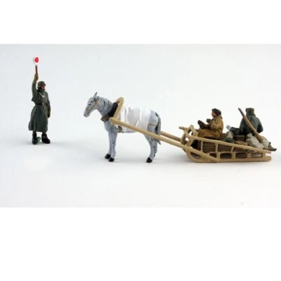 Resin 1/72 Diorama Miniature Toys German Winter Soldier Inspector Carriage Set - Image 1 of 4