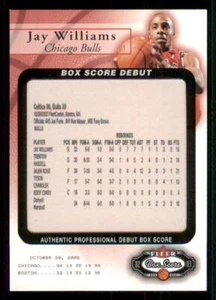 2002-03 Fleer Box Score Box Score Debuts #9 Jay Williams /2002 - Picture 1 of 2