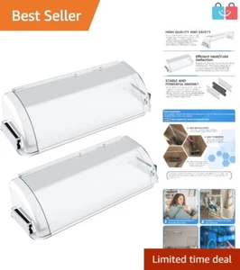 2 Pack Adjustable Air Vent Deflector - 9”to 15” Magnetic Floor Clear - Picture 1 of 8