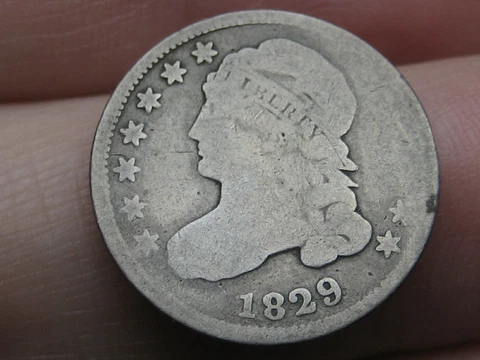 1829 Capped Bust Silver Dime- JR-3, R4 Cover