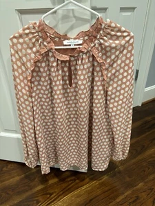 Rose and Olive Blush Pink/Mauve Polka Dot Bluse Größe M - Bild 1 von 3