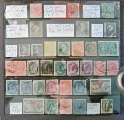 Canada  1859-1908  Stock Sheet  CV  $462.00  -  Used - Image 1 of 2