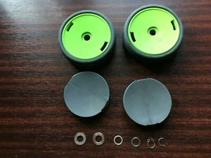 GTECH AIRRAM MK1 DM001 PAIR OF WHEELS AND CIRCLIPS - Picture 1 of 2