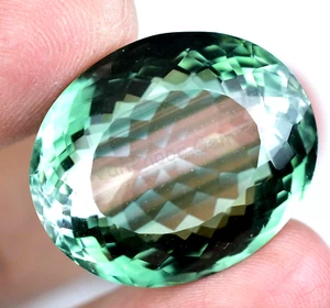 Natural Bi-Color Tourmaline 50.00 Ct Big Size Oval Certified Loose Gemstone - Picture 1 of 7