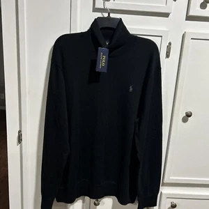 Polo Ralph Lauren Men’s Washable Wool Turtleneck Sweater Black Sz XXL NWT - Picture 1 of 7