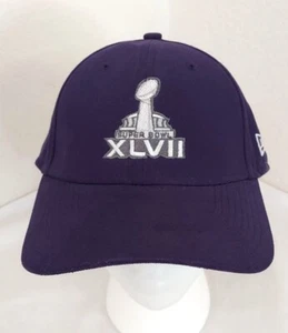 NFL Super Bowl XLVII Logo New Era 9Forty Baseball Cap Hat Purple Strap Back - Picture 1 of 7