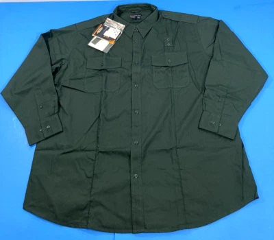 5.11 TACTICAL TACLITE PDU CLASS A LONG SLEEVE SHIRT 72365 SPRUCE GREEN 3XL TALL - Image 1 of 3