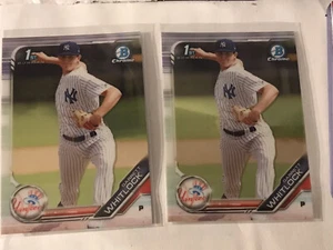 2019 Bowman Prospects Chrome Garret Whitlock lot of 2 Red Sox - Picture 1 of 3