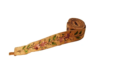 Antik Parsi Gara Sari Kor Border Spitze Handbemalt Floral Design Band Alt " F1 - Bild 1 von 4