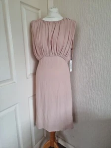 L'AGENCE Nude Blush Crepe Ballet Occasion Dress Draped Bodice US 6 UK 10 $650 - Picture 1 of 9