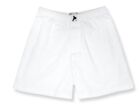 Biagio Mens Solid WHITE Color BOXER 100% Knit Cotton Shorts size Small