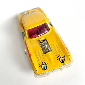 CORGI CORVETTE STING RAY LAZY BONES 1960s Split Window Yellow #13 Diecast Toy
