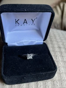 Princess Cut Leo Diamond Solitaire - Picture 1 of 6