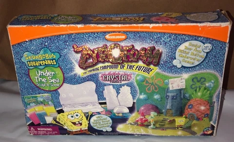 2001 Viacom Zyrofoam Spongebob Under the Sea Sculpt-A-Scene w/ 3 Figures RARE Cover
