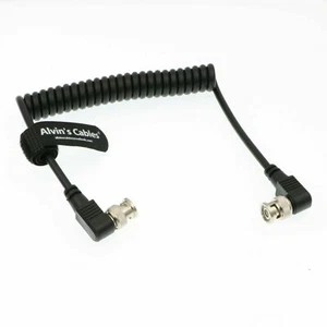for RG179 HD BNC Right Angle Male Coaxial Coiled Cable for BMCC VIDEO Blackmagic - Picture 1 of 7