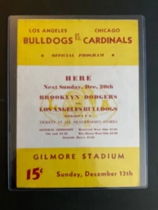 PRE-AFL LOS ANGELES BULLDOGS c. 1936 v CHICAGO CARDINALS PROGRAM GREAT CRAPHICS - Picture 1 of 4