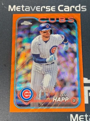 2024 Topps Chrome Ian Happ Orange 22/25 Chicago Cubs #184 - Image 1 of 2