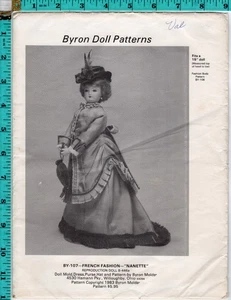 "French Fashion: Nanette" ©1983 Byron Doll Patterns Clothing Sewing BY-107 SEALE - Picture 1 of 2