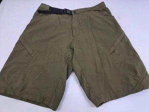 Novara Mens Bike Padded Riding Shorts Brown Zip Pockets Nylon #7130 - Picture 1 of 13