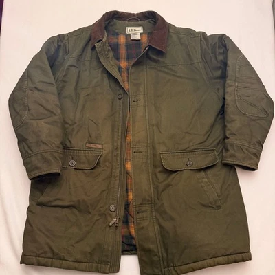 Vintage L.L. Bean Flannel Lined Insulated Barn Chore Coat Jacket 2XL TALL - Image 1 of 4