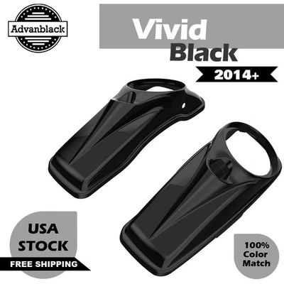 Tapas de altavoz alforja Advan Vivid negras de 8"" para Harley Davidson Touring 2014+ Foto 1 de 4