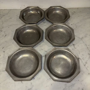 "Cuencos de peltre Wilton-Columbia vintage de 7"" (juego de 6)" - Imagen 1 de 9