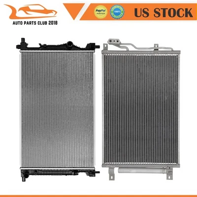 Radiator And AC Condenser Fits 2013 2014 2015 2016 Dodge Dart Foto 1 de 4