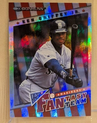 1998 Donruss Fan Club FANTASY TEAM RED #2 Ken Griffey Jr HOF RARE HOLOFOIL - Image 1 of 2