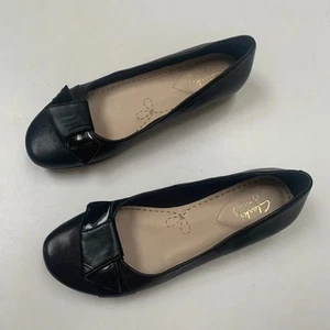 Clarks pumps ballet black leather worn once Uk 3 - Picture 1 of 10