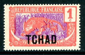 France Colonies 1922 Chad 1¢ Tiger Scott #1 Mint G28 - Picture 1 of 6